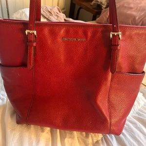 Maroon/red Michael Kors purse